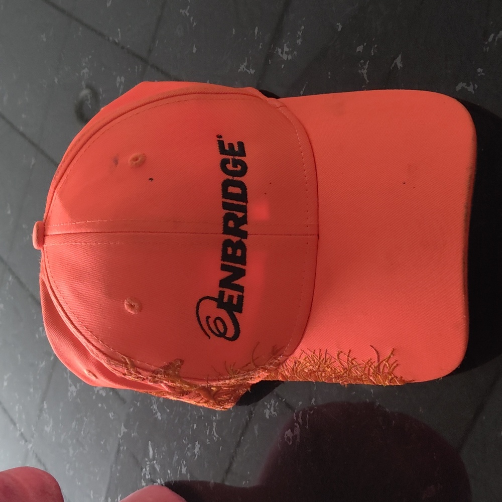 Enbridge Inc. Dri-Duck Embroidered Neon Orange Hunting Strapback Hat OS